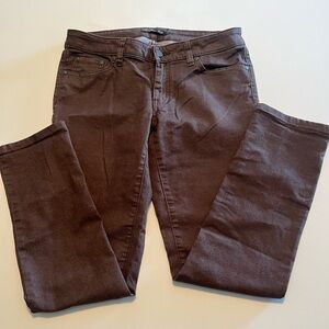PrAna Brown Classic Organic Cotton Blend Denim Stretch Jeans size 8/29  EUC